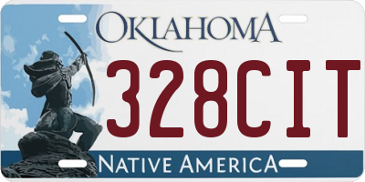 OK license plate 328CIT