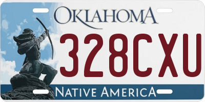 OK license plate 328CXU