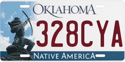 OK license plate 328CYA