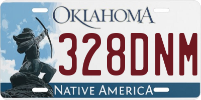 OK license plate 328DNM