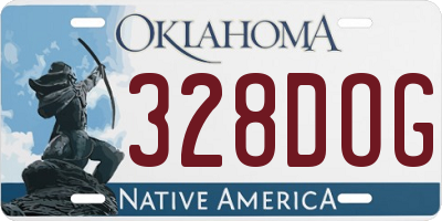 OK license plate 328DOG