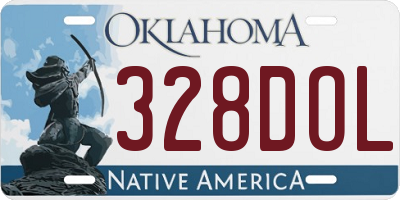 OK license plate 328DOL