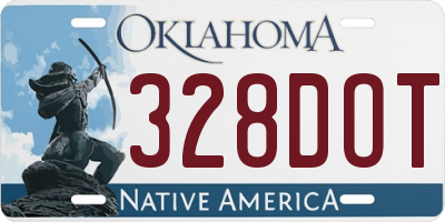 OK license plate 328DOT