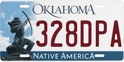 OK license plate 328DPA
