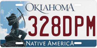 OK license plate 328DPM