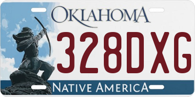 OK license plate 328DXG
