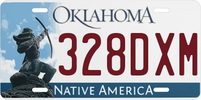 OK license plate 328DXM