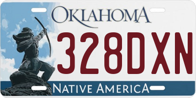 OK license plate 328DXN