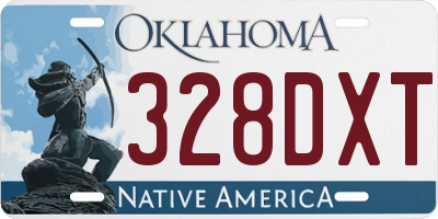 OK license plate 328DXT