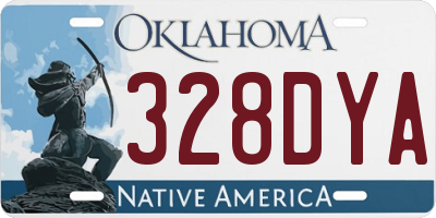 OK license plate 328DYA