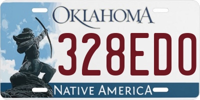 OK license plate 328EDO
