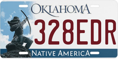 OK license plate 328EDR