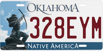 OK license plate 328EYM