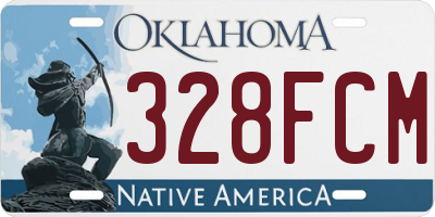 OK license plate 328FCM