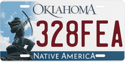 OK license plate 328FEA