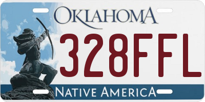 OK license plate 328FFL
