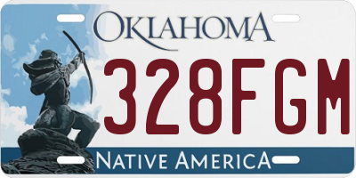OK license plate 328FGM