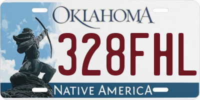 OK license plate 328FHL