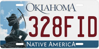OK license plate 328FID