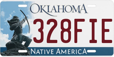 OK license plate 328FIE