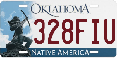 OK license plate 328FIU