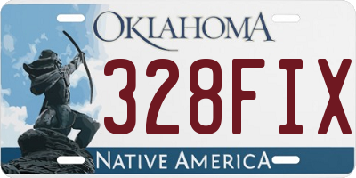 OK license plate 328FIX