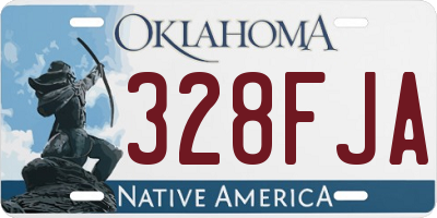 OK license plate 328FJA