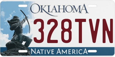 OK license plate 328TVN
