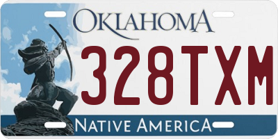 OK license plate 328TXM