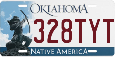 OK license plate 328TYT