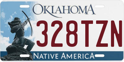 OK license plate 328TZN