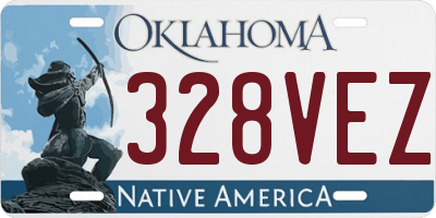 OK license plate 328VEZ