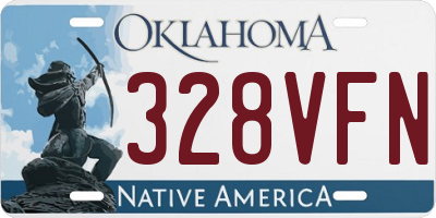 OK license plate 328VFN