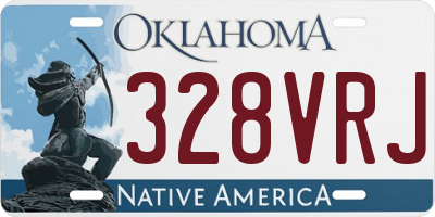 OK license plate 328VRJ