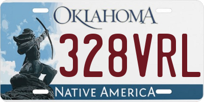OK license plate 328VRL
