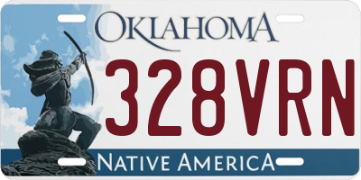 OK license plate 328VRN