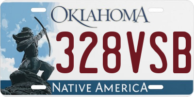 OK license plate 328VSB