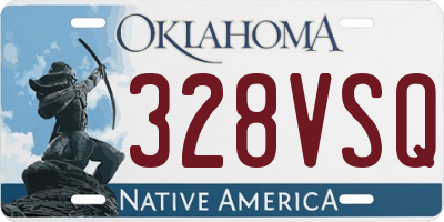 OK license plate 328VSQ