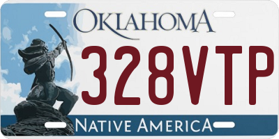 OK license plate 328VTP