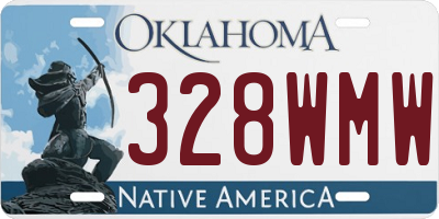 OK license plate 328WMW
