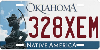 OK license plate 328XEM