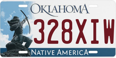 OK license plate 328XIW