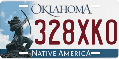 OK license plate 328XKO