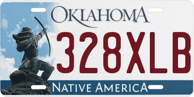 OK license plate 328XLB