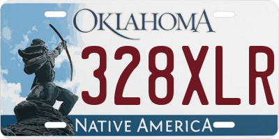 OK license plate 328XLR