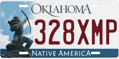 OK license plate 328XMP