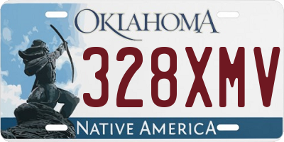 OK license plate 328XMV