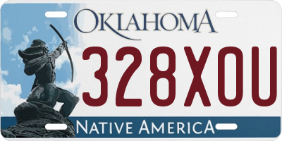 OK license plate 328XOU