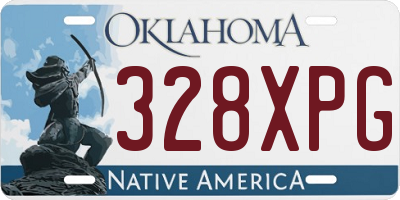 OK license plate 328XPG