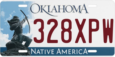 OK license plate 328XPW